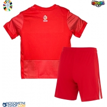 Otroški Nogometni dresi Poljska Gostujoči EP 2024 Kratek Rokav (+ Kratke hlače)